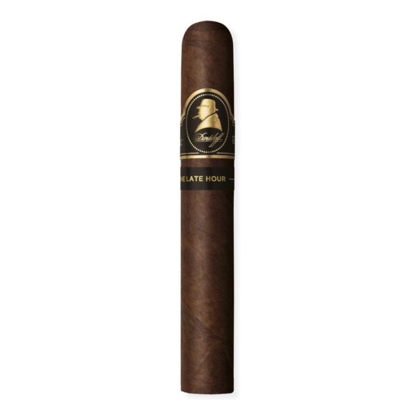 Davidoff Winston Churchill Late Hour Toro Zigarre mit dunklem Deckblatt und edler schwarz-goldener Banderole, exklusive Premiumzigarre