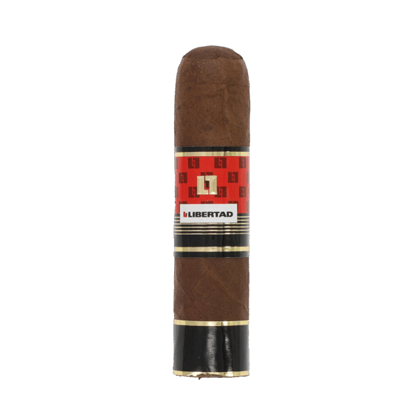 Einzelne Zigarre La Libertad Gordito mit dunklem Naturdeckblatt und auffälligem roten Zigarrenring