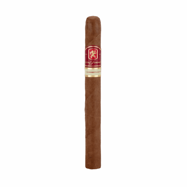 Einzelne Zigarre Leon Jimenes No. 1 mit zwei Zigarrenringen, hellbraunem Connecticut-Deckblatt