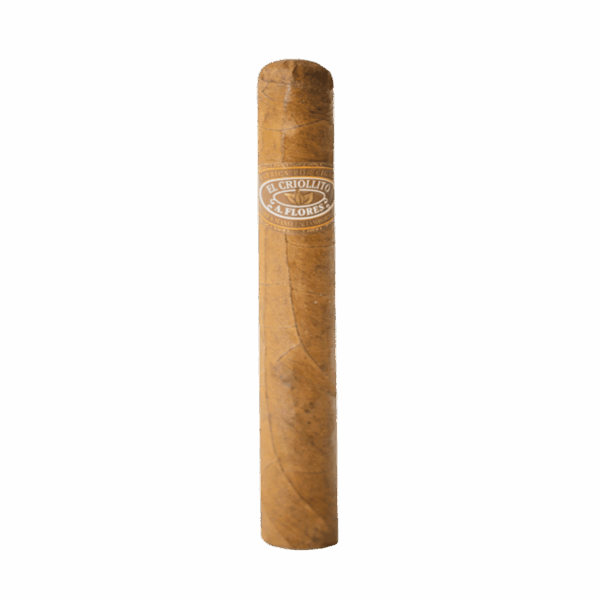 PDR Abe Flores El Criollito Half Corona Zigarre mit braunem Deckblatt und braun-weißem Zigarrenring