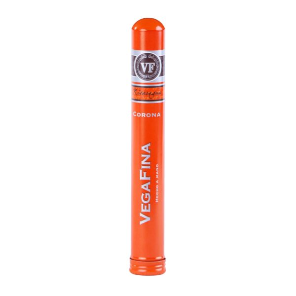 Vegafina Nicaragua Corona Zigarre im auffälligen orangefarbenen Aluminium-Tubo, handgerollte Premiumzigarre aus Nicaragua