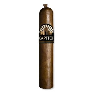 Capitol Jack Nicaragua Zigarre mit dunklem Deckblatt und exklusiver, schwarz-goldener Banderole im Art-déco-Stil, hochwertige Premiumzigarre